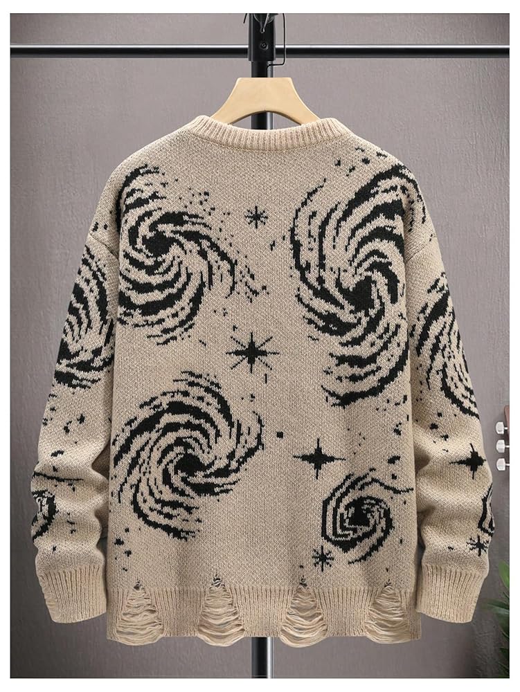 トップス Y's for men damaged long sleeve grunge Grunge Outfits Men Long Sleeve Graphic Tee: Mens Grunge